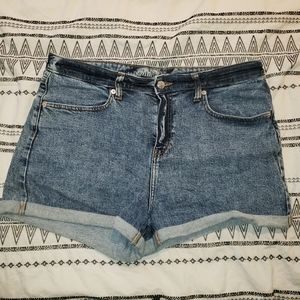 High-rise Jean shorts